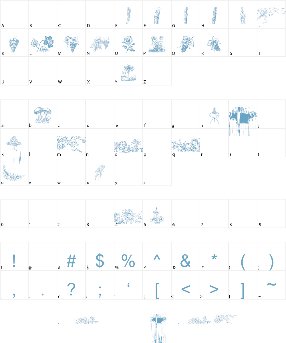 Vegetable Breathe Free Font Character